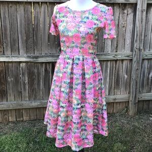 Floral Lularoe Amelia Dress